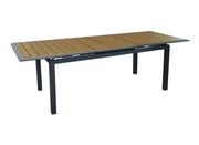 TAVOLO LOUISIANE II 187/247X100 GRAFITE E ROVERE