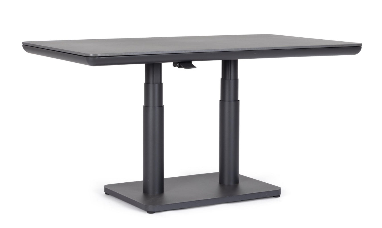 TAVOLO MIGUEL 140X80X51/72CM ALTEZZA REGOLABILE ANTRACITE
