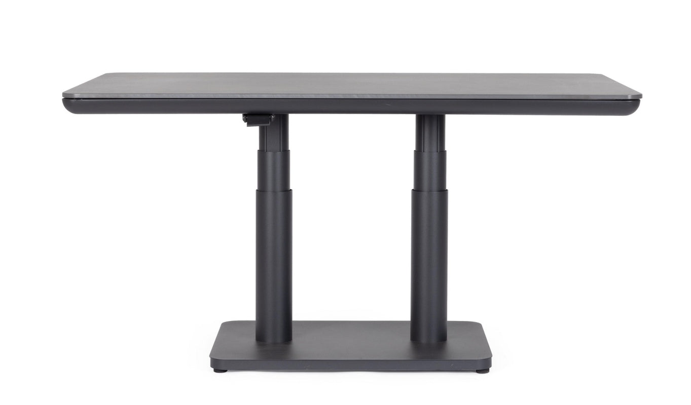TAVOLO MIGUEL 140X80X51/72CM ALTEZZA REGOLABILE ANTRACITE