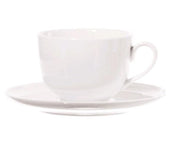 TAZZA TE' C/PIATTINO 200 CC CORTE LA PORCELLANA BIANCA