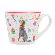 TAZZA JOLLY JOY IN CERAMICA, CANE NATALIZIO, 400ML