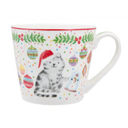 TAZZA JOLLY JOY IN CERAMICA, GATTO NATALIZIO, 400ML