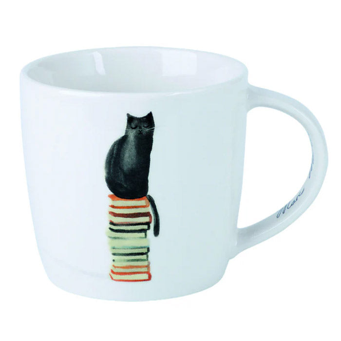 TAZZA AMICI FELINI, GATTO CON LIBRI, 400ML