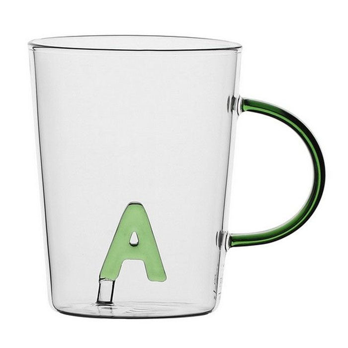 TAZZA LETTERA "A" IN VETRO BOROSILICATO 440CC