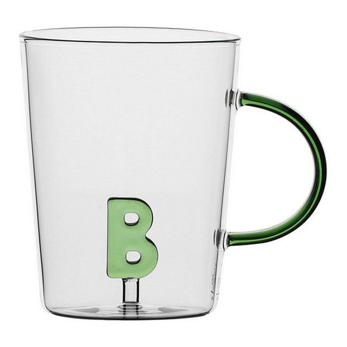 TAZZA LETTERA "B" IN VETRO BOROSILICATO 440CC