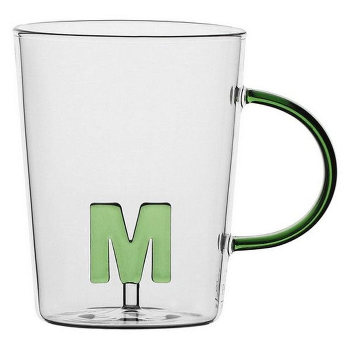 TAZZA LETTERA "M" IN VETRO BOROSILICATO 440CC