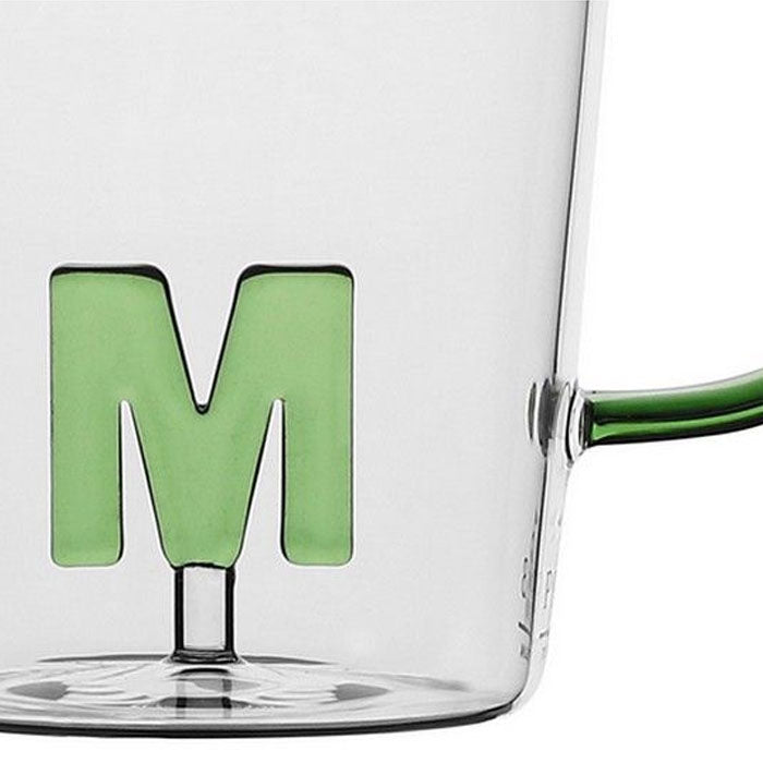 TAZZA LETTERA "M" IN VETRO BOROSILICATO 440CC