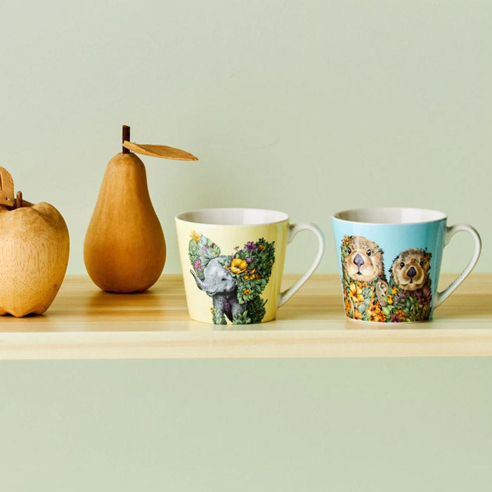 TAZZA LONTRA MARINA IN PORCELLANA, 370ML, COLLEZIONE FERLAZZO