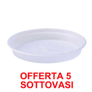 OFFERTA 5 SOTTOVASO  GREEN BASICS ORCHID SAUCER 10CM TRASPARENTE