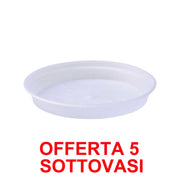 OFFERTA 5 SOTTOVASO  GREEN BASICS ORCHID SAUCER 14CM TRANS