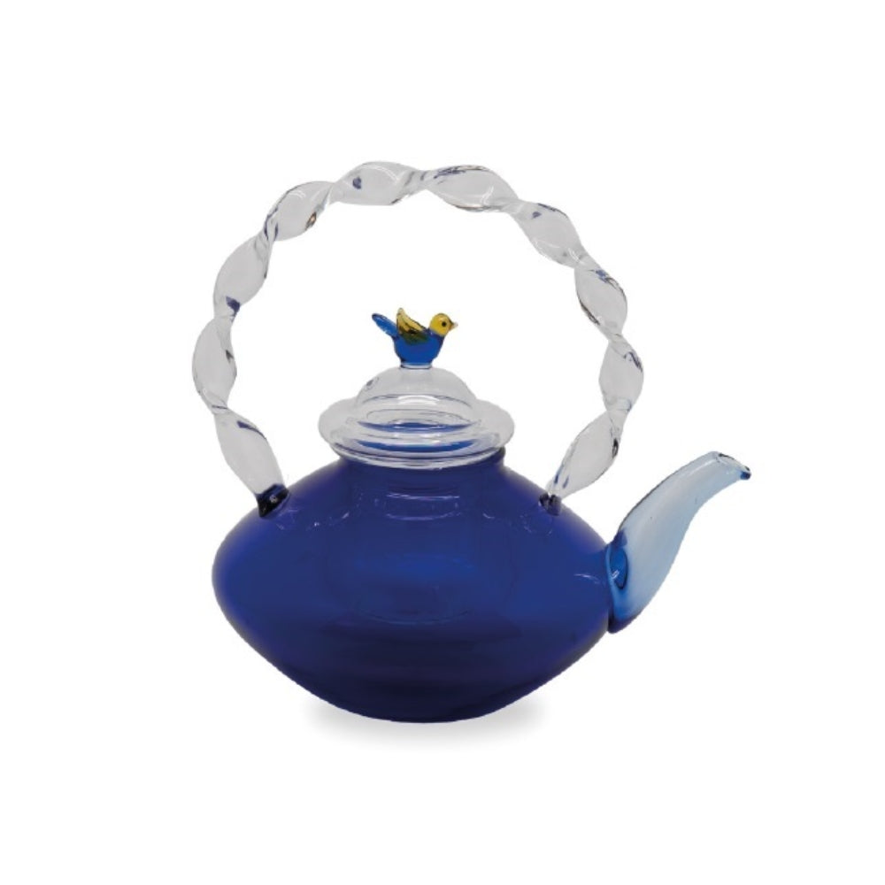 TEIERA IN VETRO BOROSILICATO CON FILTRO IN VETRO, BLU, 800 ML