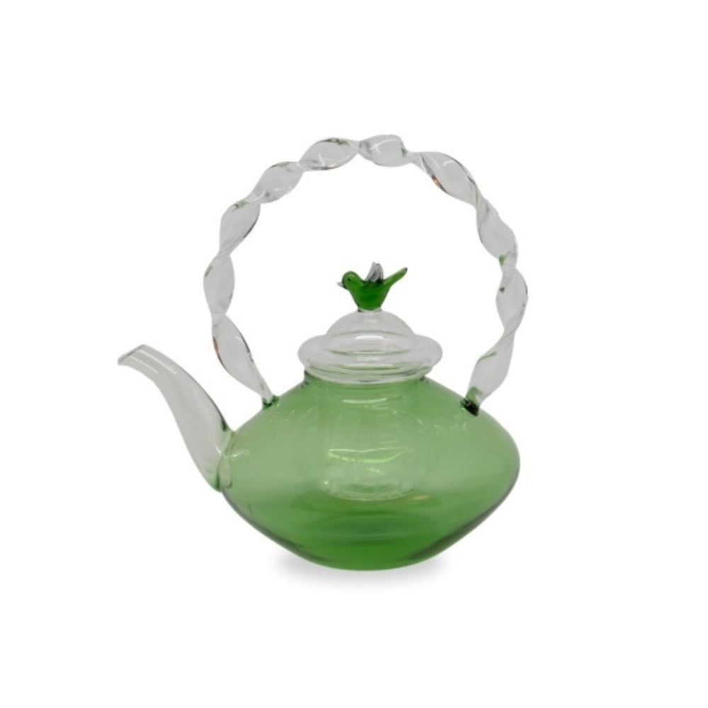 TEIERA IN VETRO BOROSILICATO CON FILTRO IN VETRO, VERDE, 800 ML