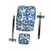 SET 2 CIOTOLINE 2 PIATTINI E 2 BASTONCINI LINEA ORIENTAL BLU