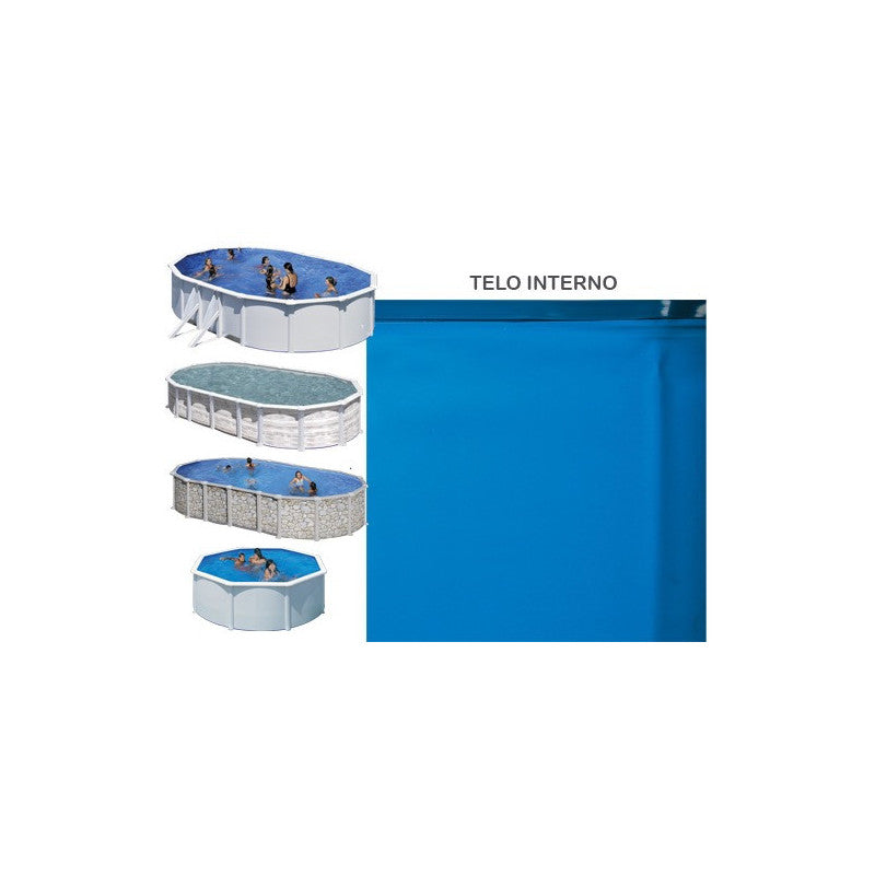 LINER GRE AZZURRO PER PISCINA OVALE 730 X 375 CM