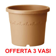 OFFERTA 3 VASO ALGARVE CILINDRO 21CM TERRA