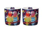 SET 2 TAZZINE CAFFE' ESPRESSINI 100ML LOVE HEARTS LOVE BIRDS