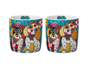 SET 2 TAZZINE CAFFE' ESPRESSINI 100ML LOVE HEARTS OODLES OF LOVE