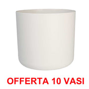 OFFERTA 10 VASO B.FOR SOFT ROUND 14CM BIANCO