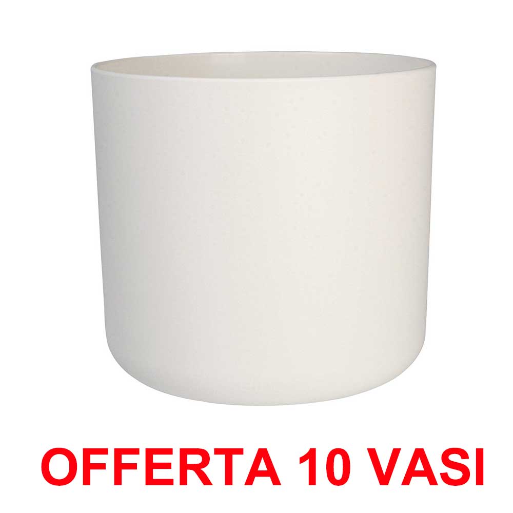 OFFERTA 10 VASO B.FOR SOFT ROUND 14CM BIANCO