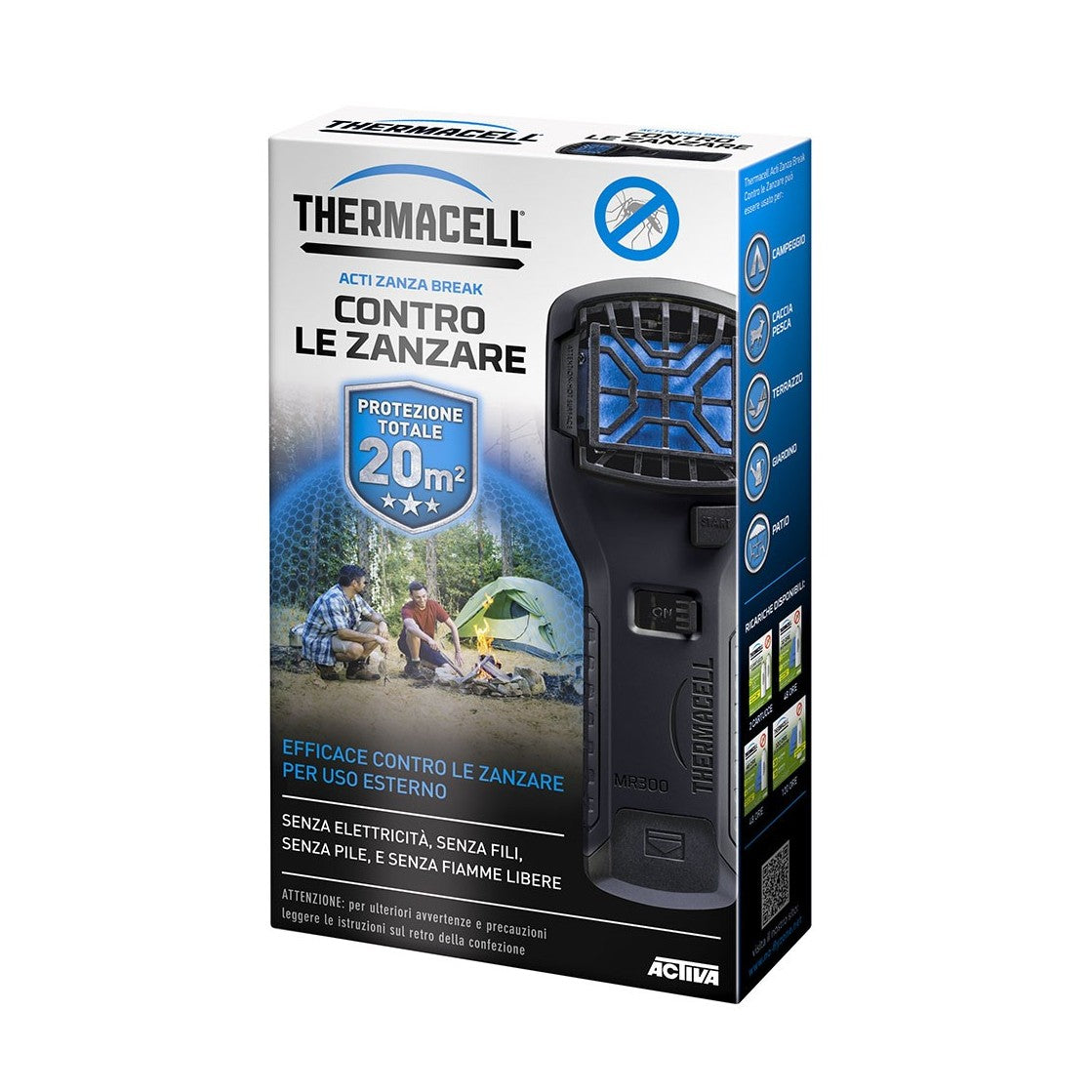 NUOVO THERMACELL PORTATILE NERO MR300 ANTIZANZARE