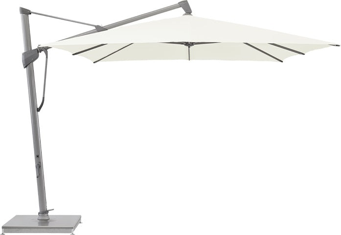 OMBRELLONE SOMBRANO S+ RETRATTILE/ORIENTABILE CON BASE 3.5X3.5 MT ECRU' PALO LATERALE