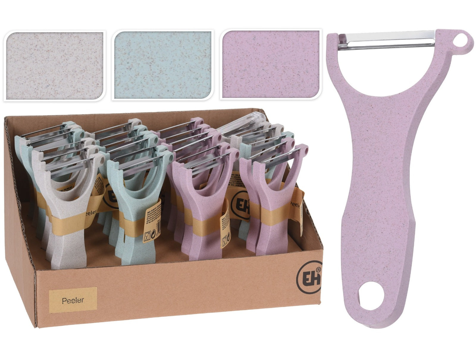 PELAPATATE 13 CM MANICO IN PLASTICA COLORE ASSORTITO