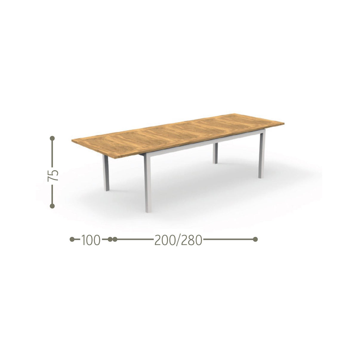 TAVOLO ALLUNGABILE 200/280 TIMBER IN TEAK