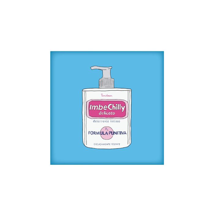 Poster Illustrato Imbechilly 20x20 cm Timidessen
