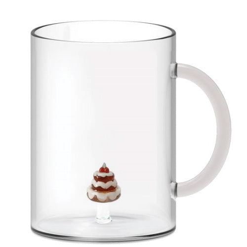 TAZZA MUG IN VETRO BOROSILICATO TORTA 420ML LINEA MONTEREY