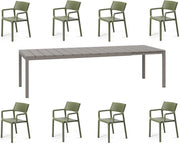 OFFERTA TAVOLO RIO 210/280 CON 8 POLTRONE TRILL TORTORA/AGAVE