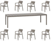 OFFERTA TAVOLO RIO 210/280 CON 8 POLTRONE TRILL TORTORA