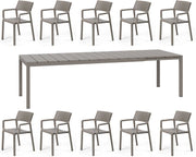 OFFERTA TAVOLO RIO 210/280 CON 10 POLTRONE TRILL TORTORA