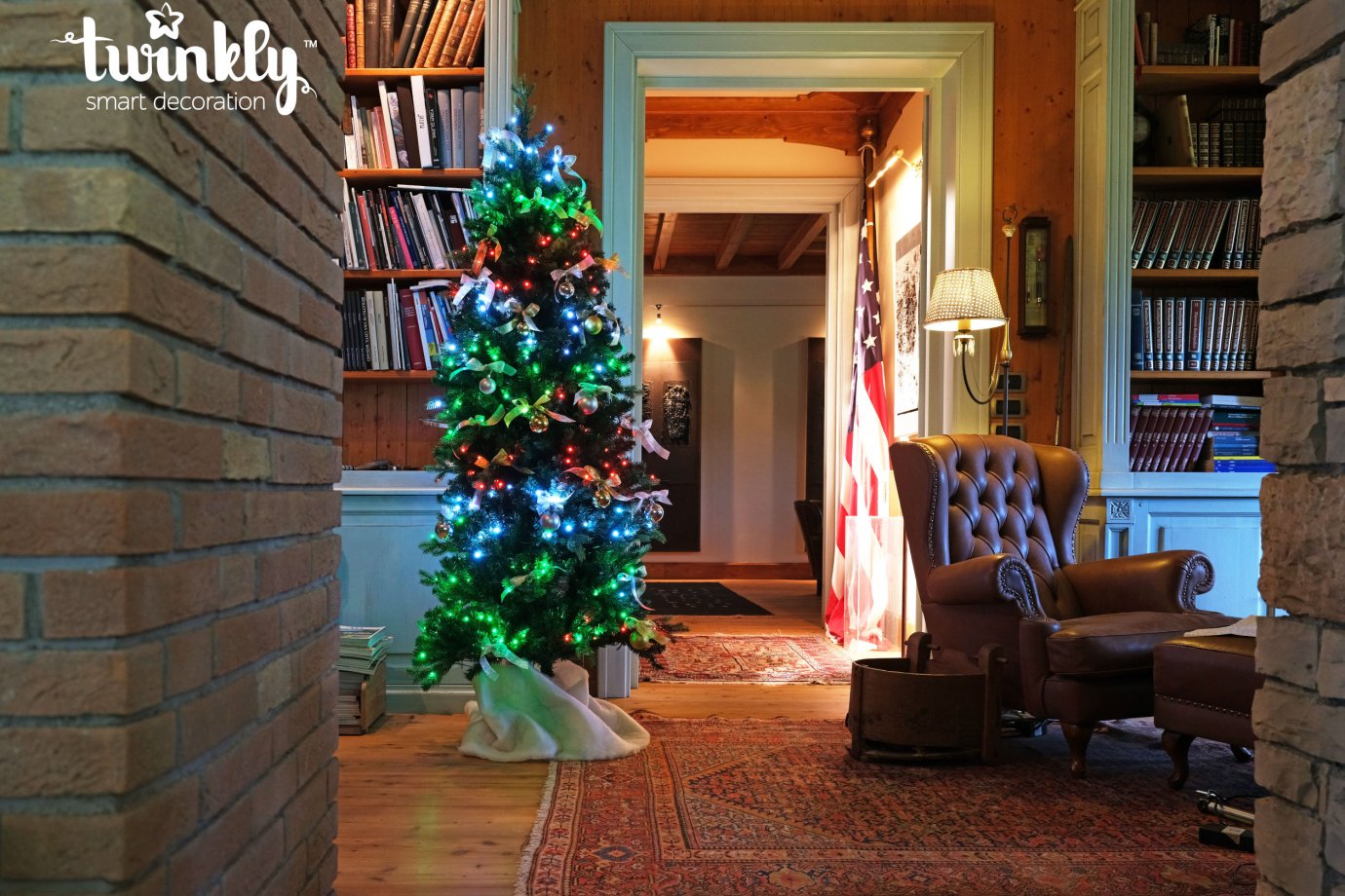 ALBERO DI NATALE TWINKLY 210CM PREILLUMINATO CON 330 LED MULTICOLOR RGB