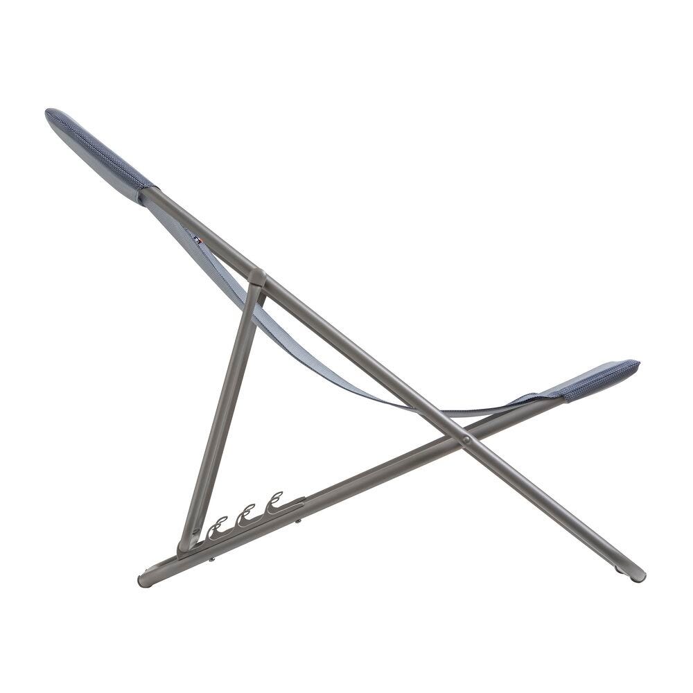 Lafuma Sedia a sdraio pieghevole multi-posizione Maxi Transat Blu Ocean 58cm