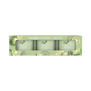 CONFEZIONE REGALO CON 3 CANDELE VOTIVE IN VETRO VANILLA LIME