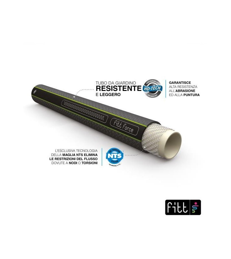 TUBO ESTENSIBILE FORCE FITT COMPLETO 5/8" Ml 25 LIME/GREY