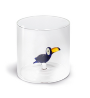 BICCHIERE DA ACQUA 250 ML TUCANO NERO IN VETRO BOROSILICATO