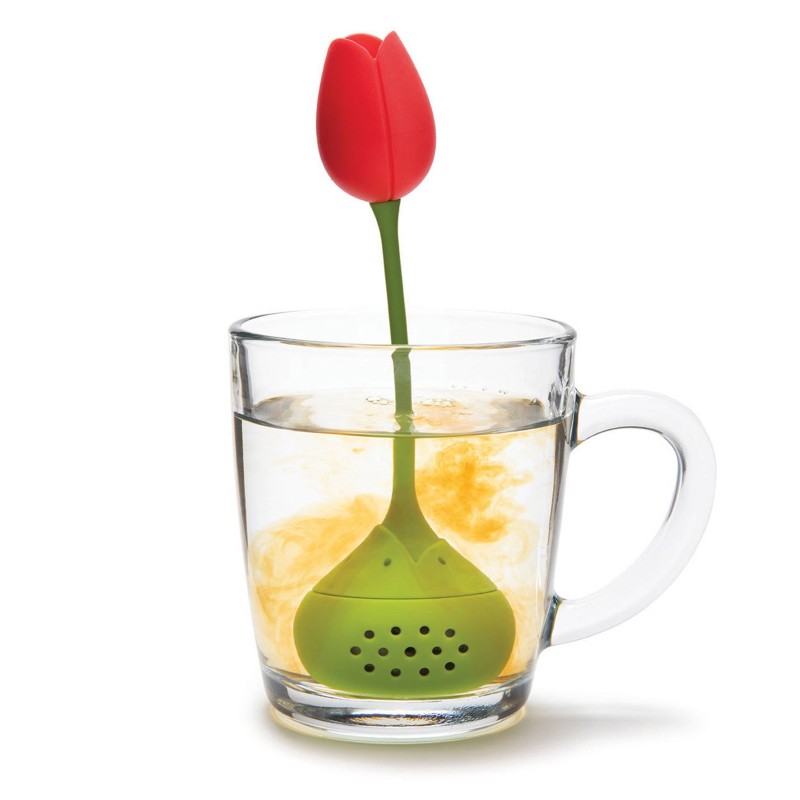 INFUSORE DA TE' A FORMA DI TULIPANO ROSSO