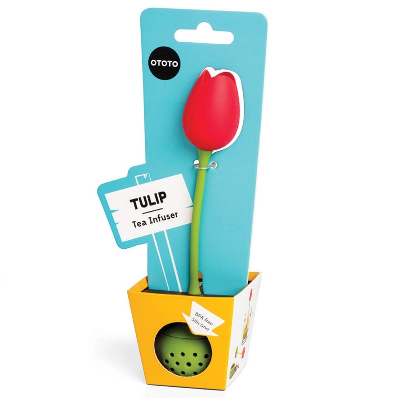 INFUSORE DA TE' A FORMA DI TULIPANO ROSSO