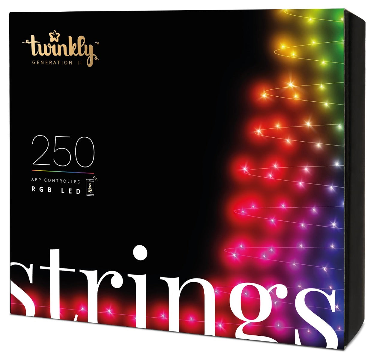 TWINKLY LUCI DI NATALE 250 LED RGB MULTICOLOR STRINGS LINEARI 2000CM