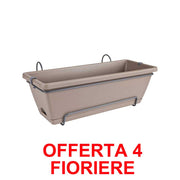 OFFERTA 4 FIORIERA BARCELONA ALLIN1 50CM TAUPE