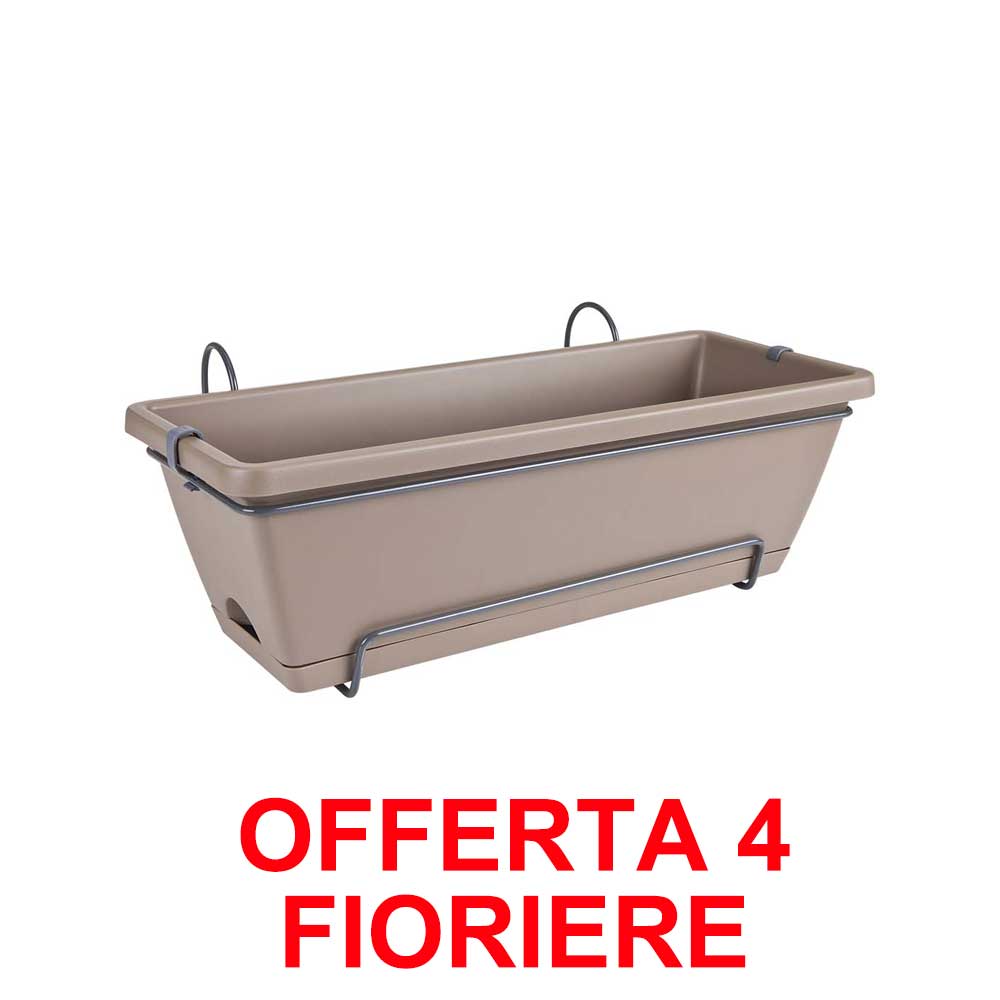 OFFERTA 4 FIORIERA BARCELONA ALLIN1 50CM TAUPE
