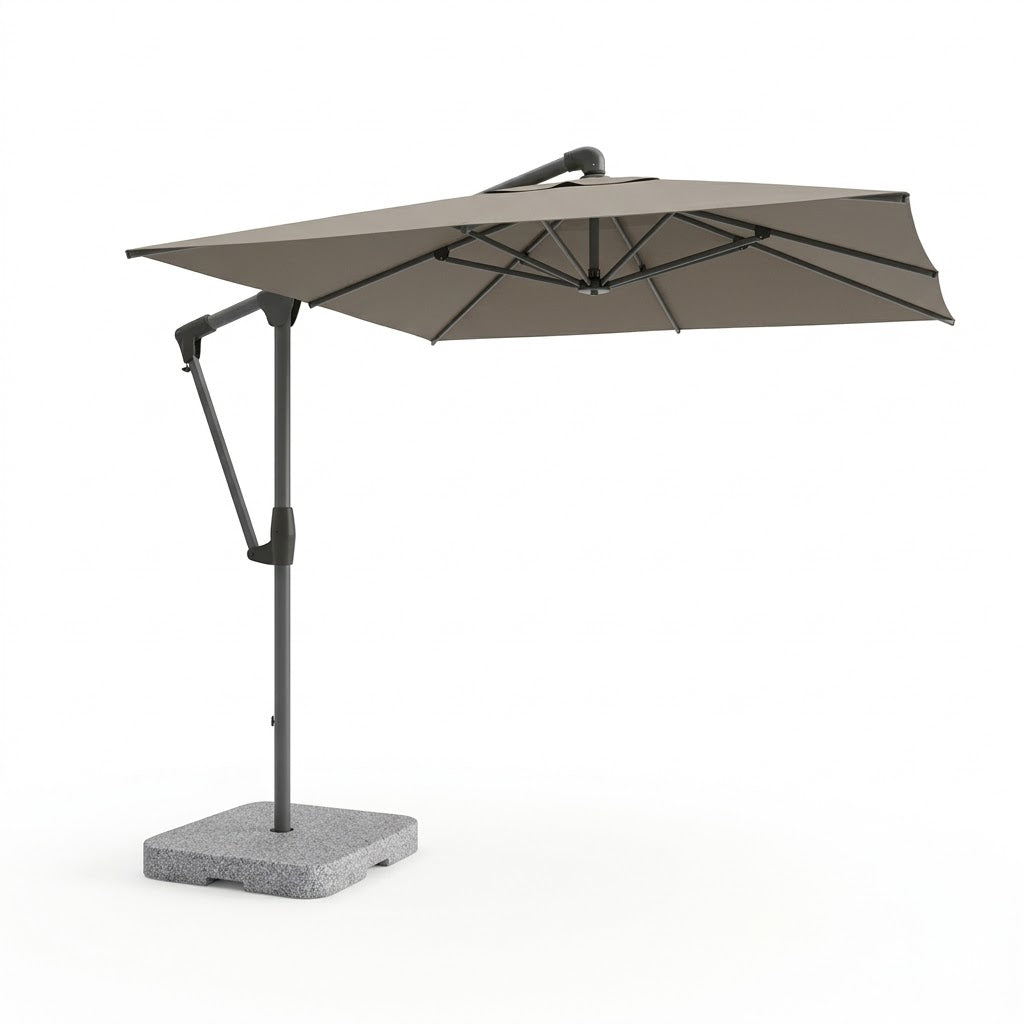 Ombrellone SUNWING Casa 300x240 cm Taupe con base GLATZ