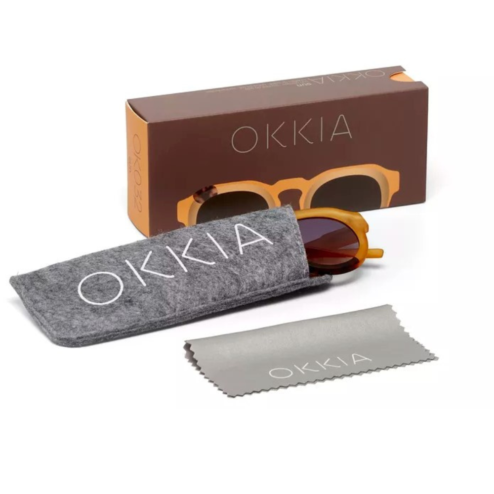 OCCHIALE DA SOLE MODELLO ZENO COLORE GIALLO OKKIA