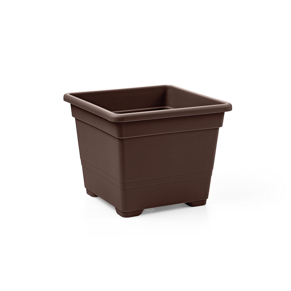 VASO QUADRATO 14CM BRONZO