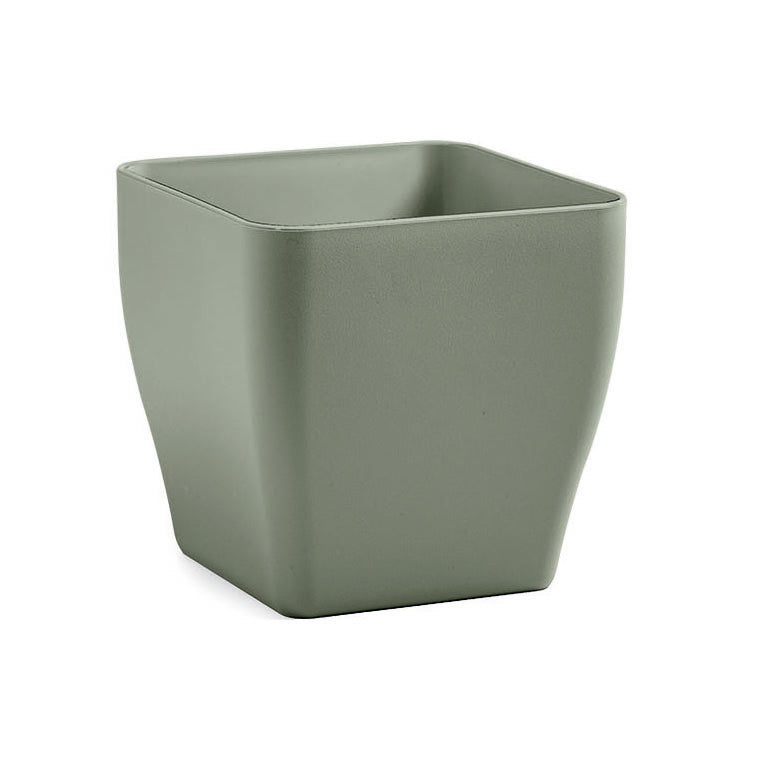 VASO QUADRATO INDOOR LIVING MATT 35 CM TERRA LAGUNA
