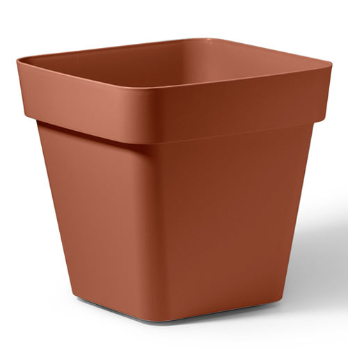 VASO QUADRATO CLEO 20 CM 60% RICICLABILE TERRACOTTA