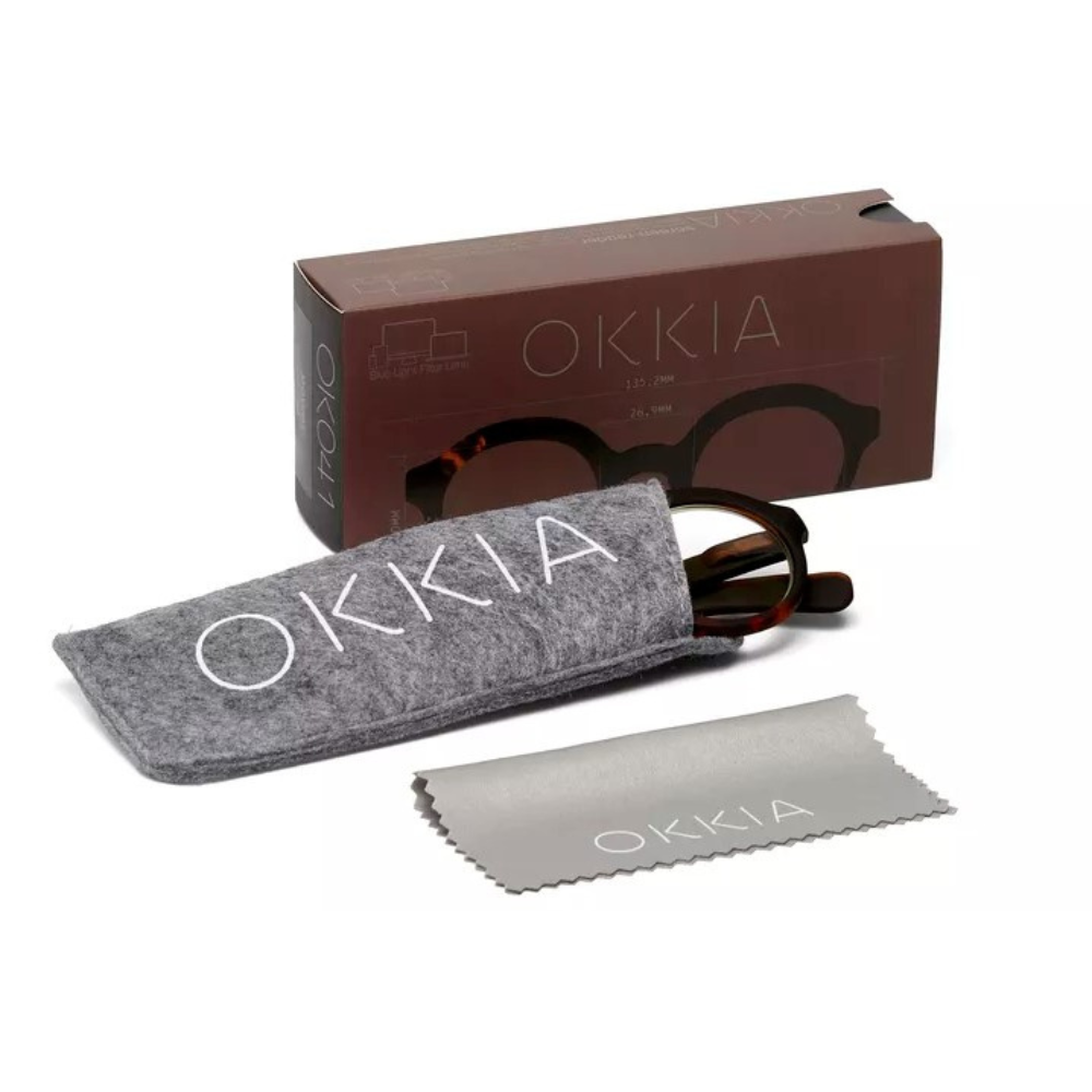 OCCHIALE DA LETTURA MODELLO LAURO COLORE BLACK HAVANA GRAD. +1.50 OKKIA
