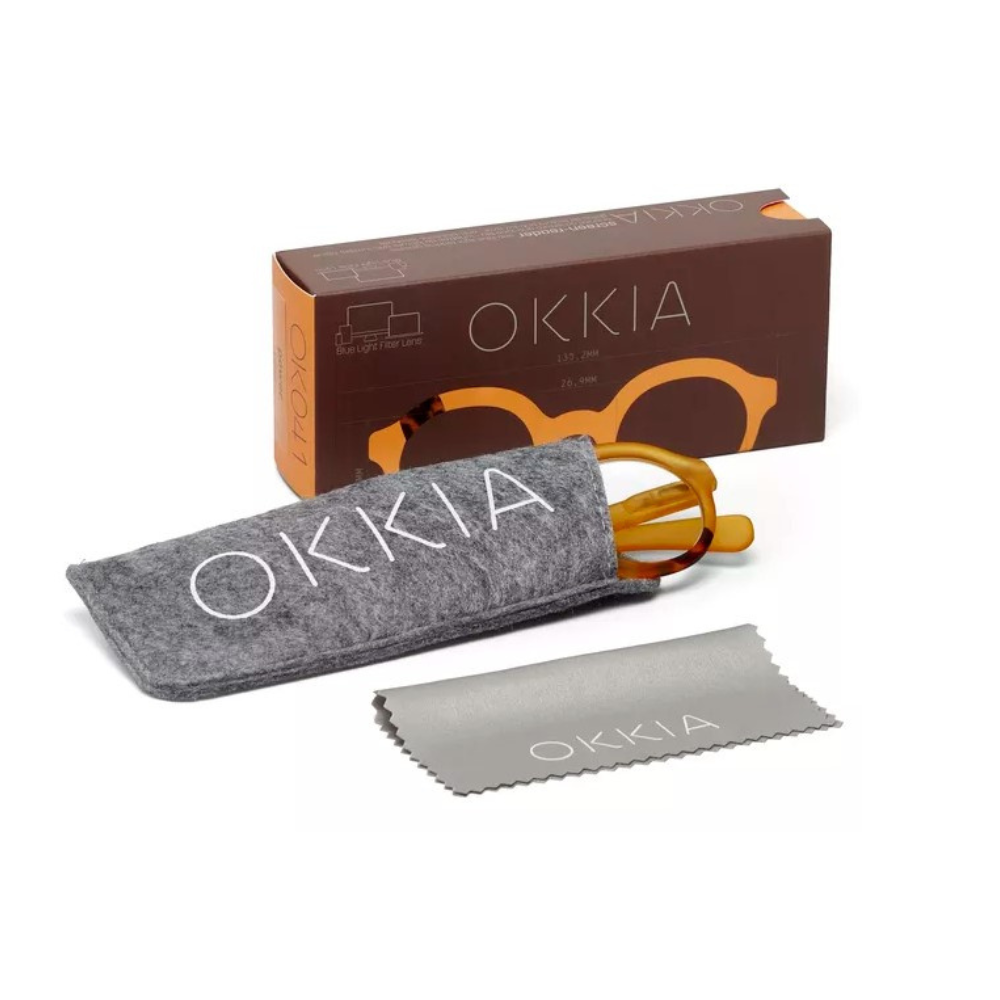 OCCHIALE DA LETTURA MODELLO LAURO COLORE GIALLO GRAD. +2.00 OKKIA