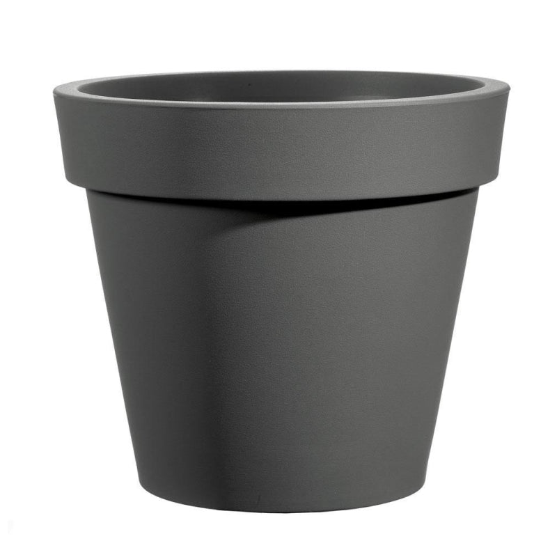 VASO ROTONDO IN RESINA "EASY" 35 CM ANTRACITE
